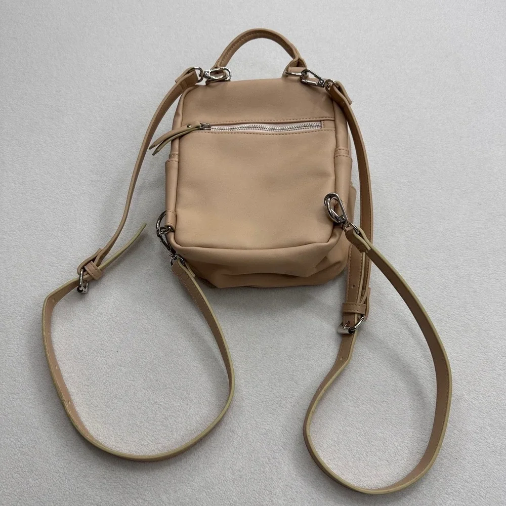 Boba‎ Tribe Mini Backpack Beige Kawaii Milk Tea Convertible Crossbody Bag
